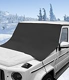 Xaosin Frontscheibenabdeckung Winter 220 x 140 cm Windschutzscheibenabdeckung Fixierung Faltbare Scheibenabdeckung Auto Winter 600D Oxford Autoscheiben Abdeckungen Eisschutzfolien für Meisten Auto