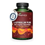 L-Citrullin Malat | Hochdosiert: 2000 mg Citrullin | Mit L-Arginin Base + Rote Beete | Aus Fermentation | PRE WORKOUT | Laborgeprüft | Vegan - Ohne Zusatzstoffe | Deutsche Produktion von VEGAVERO®