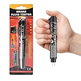 JTENG Bremsflüssigkeitstester Bremsflüssigkeitsprüfer DOT 3/4/5 mit 5 LED für Auto Fahrzeug, Brake Fluid Tester, DOT3, DOT4, DOT5 bremsflüssigkeit Tester