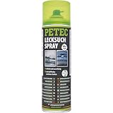 PETEC Lecksuchspray Leckage Spray Lecksucher für Gas, CO2, Propan, Druckluft, Erdgas. Schäumender Leckfinder 400 ml Leckagespray hautverträglich zum Auffinden von undichten Stellen 70750