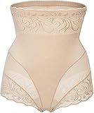QFIESY Die hohe Taille und die Oberschenkel liegen eng an und Sorgen dafür, DASS die figurformenden Shorts und die Spitze für Damen fest sitzen (Beige Large)