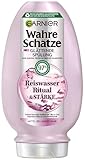 Garnier Wahre Schätze Glättende Spülung Reiswasser Ritual & Stärke, für langanhaltenden Glanz und Geschmeidigkeit, aufpolsternd, Conditioner, vegane Formel, ohne Silikone, 1x200ml