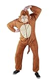 Foxxeo Affen Kostüm für Erwachsene - Herren Größe S-XXXXL - Tier Onesie Kostüme Damen Jumpsuit AFFE Männer Overall Fasching Karneval Anzug, Größe XL