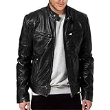 lederjacke herren, leather jacket men, ledermantel herren, fliegerjacke, leder jacken, motorrad lederjacke, winter, bikerjacke, pilotenjacke, kunstlederjacke, lederblouson, vintage, schwarz, braun