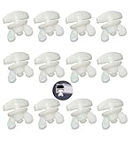 Skythrive Gardinen Feststeller 12 STK. Weiß Kunststoff für min. 10 x 6 mm Laufkammern Stopper mit Innenläufen Zwischenfeststeller Endstopfen Endfeststeller für Vorhangschiene Gardinenröllchen