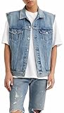 Levi's Men's Relaxed Trucker Denim, Kentucky Blue Vest, XL