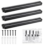 TNOMSNO Messerblock Magnetisch, 3 Stück 33cm Magnetleiste Messer, Messer Magnetleiste mit Extra Starkem Magnet, Magnet Messerhalter, Messerhalter Magnetisch für Utensilien und Werkzeuge