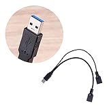 VILLCASE USB Hub Adapter Kabel mit USB Ports für Tastatur und Tragbare Geräte Schwarzes Material Schnelle Datenübertragung Externe Stromversorgung