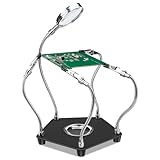 Dritte Hand Löten, Lytool Löthilfe mit 4 Flexiblen Armen, 3X Lupe- Helfende Hände Leiterplattenhalter Handwerk Werkstatt Helfen Station für Modellbau, Schmuck und Bastelarbeiten