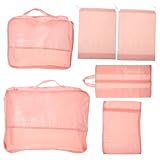 SOIMISS 5 Sätze Faltbare Aufbewahrungsbox Kleidersack Für Die Reise Reise-Aufbewahrungstasche Kleiderorganisator Organizer-Tasche Reiseorganisationstaschen Für Gepäck Beutel Polyester Rosa