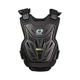 O'NEAL | Leichter Brustpanzer Protektor | Kinder | Motocross Enduro |Hoher Split Youth Chest Protector Lite V.23 | Schwarz | OS