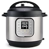 Instant Pot Duo 7-in-1 Smart Cooker 5,7 L - Schnellkochtopf, Schongarer, Reiskocher, Sautierpfanne, Joghurtbereiter, Dampfgarer und Speisewärmer, Schwarz/Rostfreier Stahl