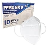 general merchandising 10 Stück FFP2 Maske NR Weiß || CE-zertifiziert || Filterleistung ≥94% || Schutzmaske für Erwachsene