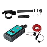 Sewroro Motorcycle SAE Power Outlet USB Ladeadapter mit Voltmeter Schalter Schnellladefunktion Langlebig Kompatibel für Motorräder Atvs Boote Kabel