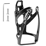 Elalove Flaschenhalter Fahrrad,Leichter Fahrradflaschenhalter aus PC mit Halterung für 0,5-1,1 l Flaschen,Inklusive Montagezubehör Schwarz, Nior