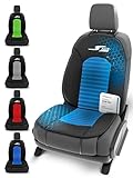 Walser Car Comfort Auto-Sitzauflage S-Race, Auszeichnung Sehr Gut* Autositzauflage, Sitzkissen-PKW, Universal Sitzschoner-Auto, Sitzauflage-Auto Vordersitze, Sitzunterlage-Auto blau/schwarz
