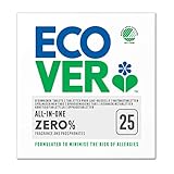 Ecover ZERO All-In-One Spülmaschinen-Tabs (25 Tabs/500 g), Multi-Tabs für eine kraftvolle Reinigung, Spülmaschinentabs mit Klarspüler und Geschirrspülsalz für Allergiker und empfindliche Haut