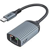 acer USB C auf Ethernet Adapter, Thunderbolt 3 Typ-C zu RJ45 Gigabit LAN Netzwerkadapter aus Aluminium für iPhone 15/16 Serie, iPad/MacBook Pro/Air, Galaxy S24, Surface, Steam Deck, Switch usw.