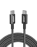Anker USB C Kabel 3m, 100W Ladekabel USB C, USB C auf USB C Kabel für iPhone 17 16 15 Serie Samsung Galaxy S24 S23 S22 MacBook Pro Air iPad Pro Air Pixel Switch LG und mehr
