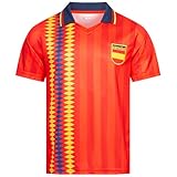JELEX Retro History Herren Trikot | mit eingesticktem Logo & Kurzarm | Nostalgie-Design für Fußballfans | ideal für Sammler (DE/NL/SE/PL, Alphanumerisch, M, Regular, Regular, Spanien)