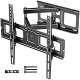 PERLESMITH TV Wandhalterung, Schwenkbare Neigbare TV Halterung für 26-60 Zoll Flach & Curved Fernseher oder Monitor bis zu 40kg, Wandhalterung Fernseher Max VESA 400x400mm, PSMFK10