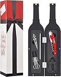 Kato Tirrinia Wein Korkenzieher Zubehör Set Weinflaschenöffner Werkzeug Set mit 5 Stück Party Geschenk Set für Weinliebhaber, mit Öffner Ausgießer Stopfen Folienschneider Zeichenstift markieren