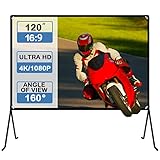 Beamer leinwand(120 '), Projektion Leinwand mit 16: 9 HD-Faltbarer Innenprojektion im Freien, Videoprojektor für Heim und Klassenzimmer…