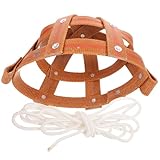 Levemolo Leder für Pferde und Rinder Atmungsaktive Weidemaulmaske mit Verstellbarem Beißschutz Mittlere Größe Inkl 3m Nylonkordel Sicherer Maulschutz gegen Beißen und Kauen