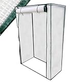 Gewächshaus – Rundbogen-Treibhaus mit verstärktem Rahmen aus verzinkten Stahlrohren und verstärkter PE-Folie | Tür mit Reißverschluss | UV- & windbeständig (Grün, 1x0,5x1,5)