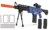 Kamaso Elektrisch Spielzeug Pistole für Kinder Gun Sniper, 2 Magazin 100 Darts, Foam Blaster mit Zielfernrohr für Scharfschützengewehr, Elektrisch Spielzeug-Geschenk für Junge ab 6-12 Jahren