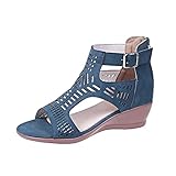 MJGkhiy Sandalen Damen Sommer Elegant Stiletto Absätze Mit Schnalle Sandalen Peep Toe Fischmaul High Heels Hochzeit Party Abendschuhe Leichte Frauen Bequeme Sandals