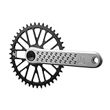 QFWRYBHD Fahrradkurbeln 40T/42T/44T/46T/48T MTB Kurbelarme 165mm/170mm/175mm Mit Kettenblattschrauben Hohler Integrierter Kurbelsatz (Color : 165mm, Size : 48T)