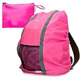 kwmobile Regenschutz Rucksack Schulranzen Regenhülle - 64x84 cm Hülle für Ranzen reflektierend wasserabweisend - Regenschutzhülle