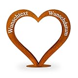 D&L Lasertec, Edelrost Kaminholzregal, personalisierbar, Holzregal, personalisiert Geschenkidee