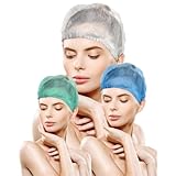 AQASKIN - 200 Stück Einweg-Kopfhörer TNT Plissè - Mengenrabatte - Kopf- und Haarabdeckung - Für Schönheitszentren, SPA, medizinische Zentren, Restaurants, Reinigung - Farbe Weiß, Grün, Blau.