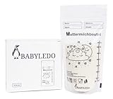 BABYLEDO Muttermilchbeutel 30 Stück - 200 ml, BPA-frei, doppelter Zipp-Verschluss, robustes Material - geeignet zum Einfrieren und Auftauen