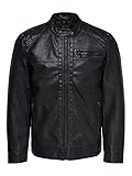 ONLY & SONS Herren Onsal Pu Noos Otw Jacke, Schwarz, M EU