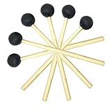 Schlägel Mallet, 6 Stück Schlägel Sticks Kinder, Schlägel Mallet Drumsticks, Mallet Drumsticks Holz, Percussion Plus Schlägel, Holzschlägel Holz, zum Energy Chime, Xylophone, Wood Block