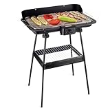 Korona 46221 Elektrischer Standgrill mit XXL-Grillrost (51 x 30 cm) | 2200 Watt | Windschutz | Kontrollleuchte | Sicherheitsschalter | Stufenlose Temperatureinstellung