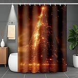 Duschrollo für Badewanne 160x200cm, Gelb Duschvorhang Pyramide Duschrollo Wasserabweisend Shower Curtains Polyester Duschvorhänge mit 12 Duschvorhangringe für Badewanne und Bad, Geschenk -lsy2507Q6