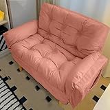 3-in-1 umwandelbares Schlafsofa, verstellbarer Sofasessel mit Seitentaschen, Klappschlafsofa, Stuhl, Bett, Memory-Schaum, Bodencouch, kein Waschen, technischer Stoffbezug, Rosa-A