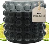 Scentchips® Duftkerze Bergamot & Oudh – Luxuriöse Bubble Kerze im Glas – Dunkelgrau – Große Aromakerze mit 110+ Std. Brenndauer – Edler Raumduft & Stilvolles Dekoelement