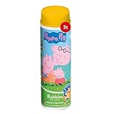 Pustefix Klassik Seifenblasen Kinder I Peppa Pig 5 STK. I 70 ml Seifenblasen Flüssigkeit I Bunte Bubbles für Hochzeit, Kindergeburtstag, Polterabend & Party