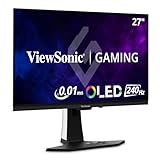 ViewSonic XG272-2K-OLED 27 Zoll OLED Flat 0.02ms MPRT 240Hz Gaming Monitor, 2 HDMI, DisplayPort, USB-C, Freesync Premium Pro, HDR400, höhenverstellbarer Ständer, RGB-Hintergrundbeleuchtung