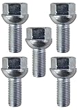 5x Kugelbundschraube M 12 x 1,5 SW19 Anhänger Komplettrad Radschraube Radbolzen