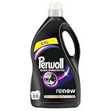 Perwoll Renew Black Waschmittel (80 Waschladungen), Feinwaschmittel reinigt sanft und erneuert dunkle Farben und Fasern, für alle dunklen Textilien, mit Dreifach-Renew-Technologie