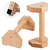 RWUJILONG Liegestützgriffe holz, Handstand griffe, Parallettes calisthenics equipment, Handstand canes, Handstand stütze, Liegestütze push up bars für Indoor & Outdoor 1 Paar (EIN Jahr Garantie)