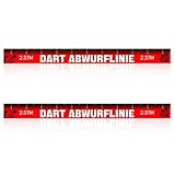 HQRKOTM 2 Stück dartteppich, 56x5cm Abwurflinie Dart Aufkleber Dart Oche Line Selbstklebend Dart Zubehör für Steeldarts und Softdarts