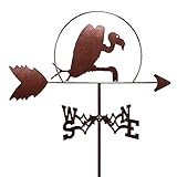 Metall-Wetterfahne mit Tierornament, Windrichtungsanzeige für den Außenbereich für Hof und Garten, Bauernhaus-Stil, Windmesswerkzeug