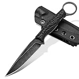 SMITH CHU Outdoor Messer Feststehende Klinge mit Kydex Scheide, hergestellt aus 5Cr15MoV Stahl, Stonewashed Full-Tang Survival Messer mit G10-Griff, Geschenk für Männer